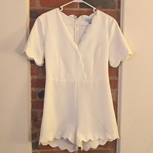 She and Sky Scalloped Romper